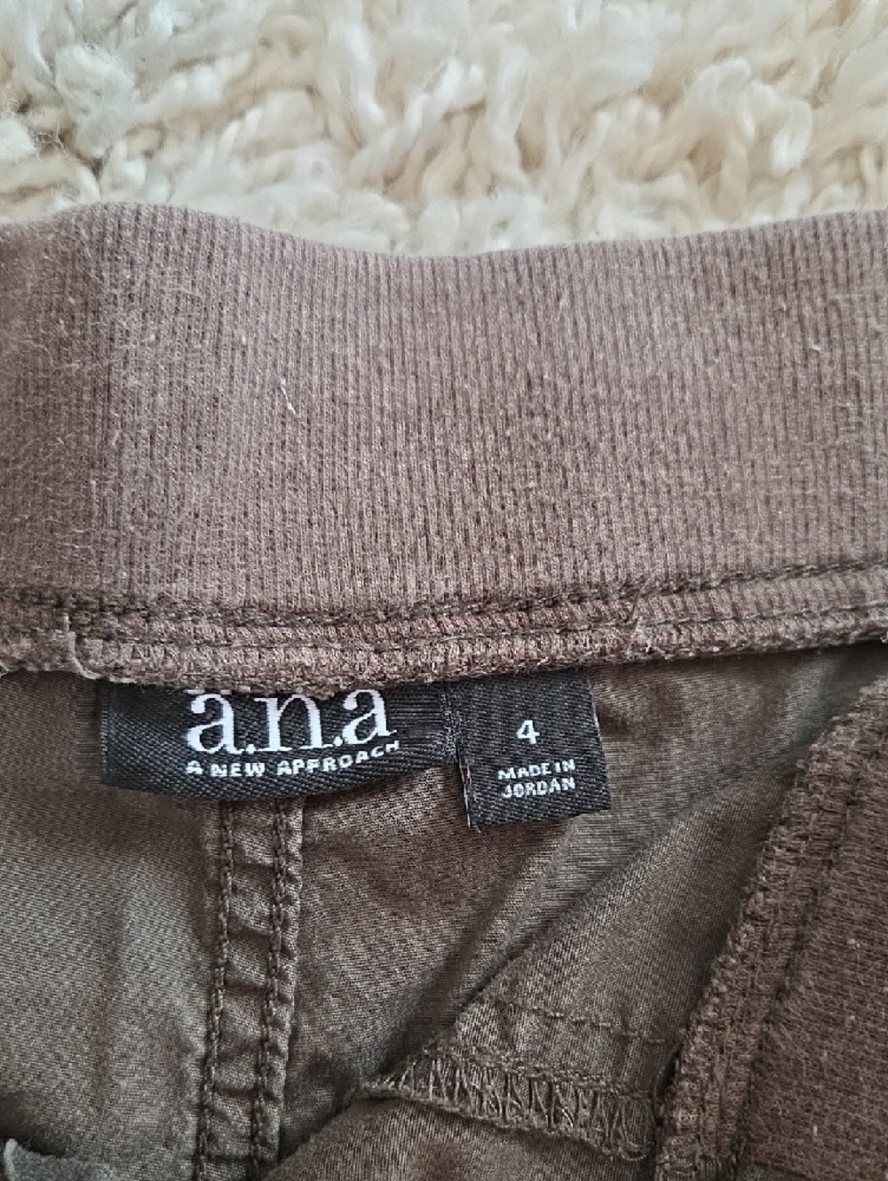 a.n.a Olive Camo Drawcord Shorts - Picture 2 of 3